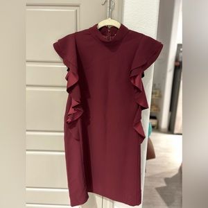 kate spade crepe flutter sleeve dress